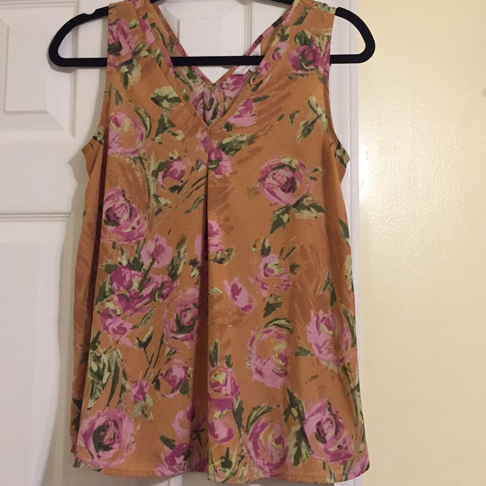 Charming Charlie Rose Printed Top